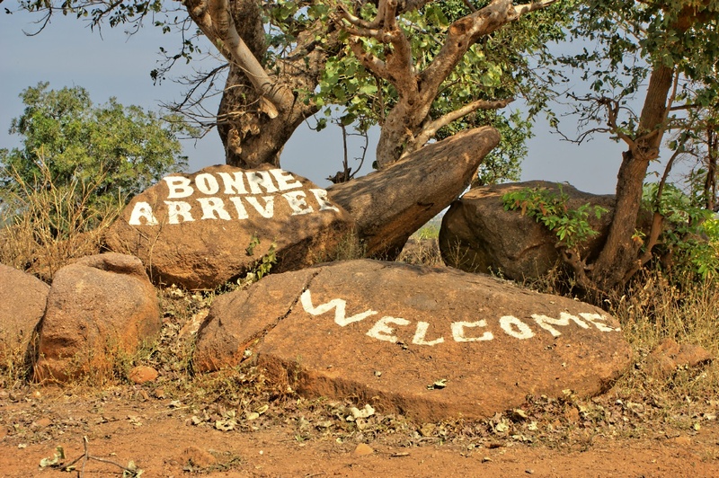 Border rocks between Burkina and Ghana